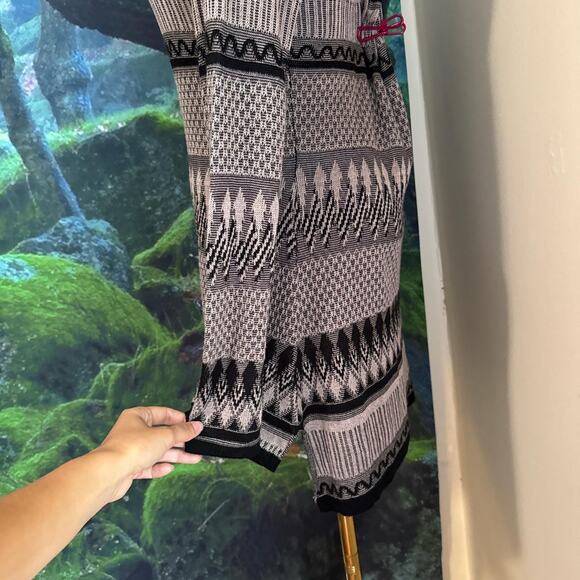 belldini knit tunic top medium scoop neck long sleeve fitted boho sweater - Picture 3 of 7